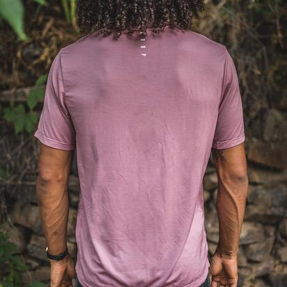 Men's short-sleeves performance t-shirt pink back