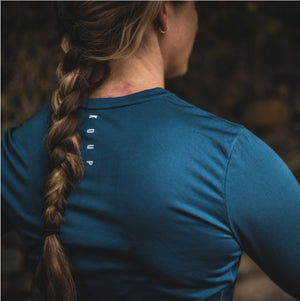 women's long-sleeves base layer t-shirt blue